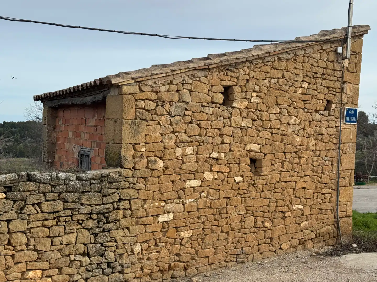 Vista exterior de Finca rústica en venda en Torre del Compte amb Jardí privat