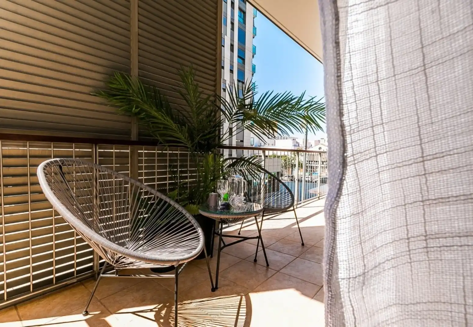 Terrasse von Wohnung zum Verkauf in Terrassa mit Klimaanlage, Heizung und Parkett
