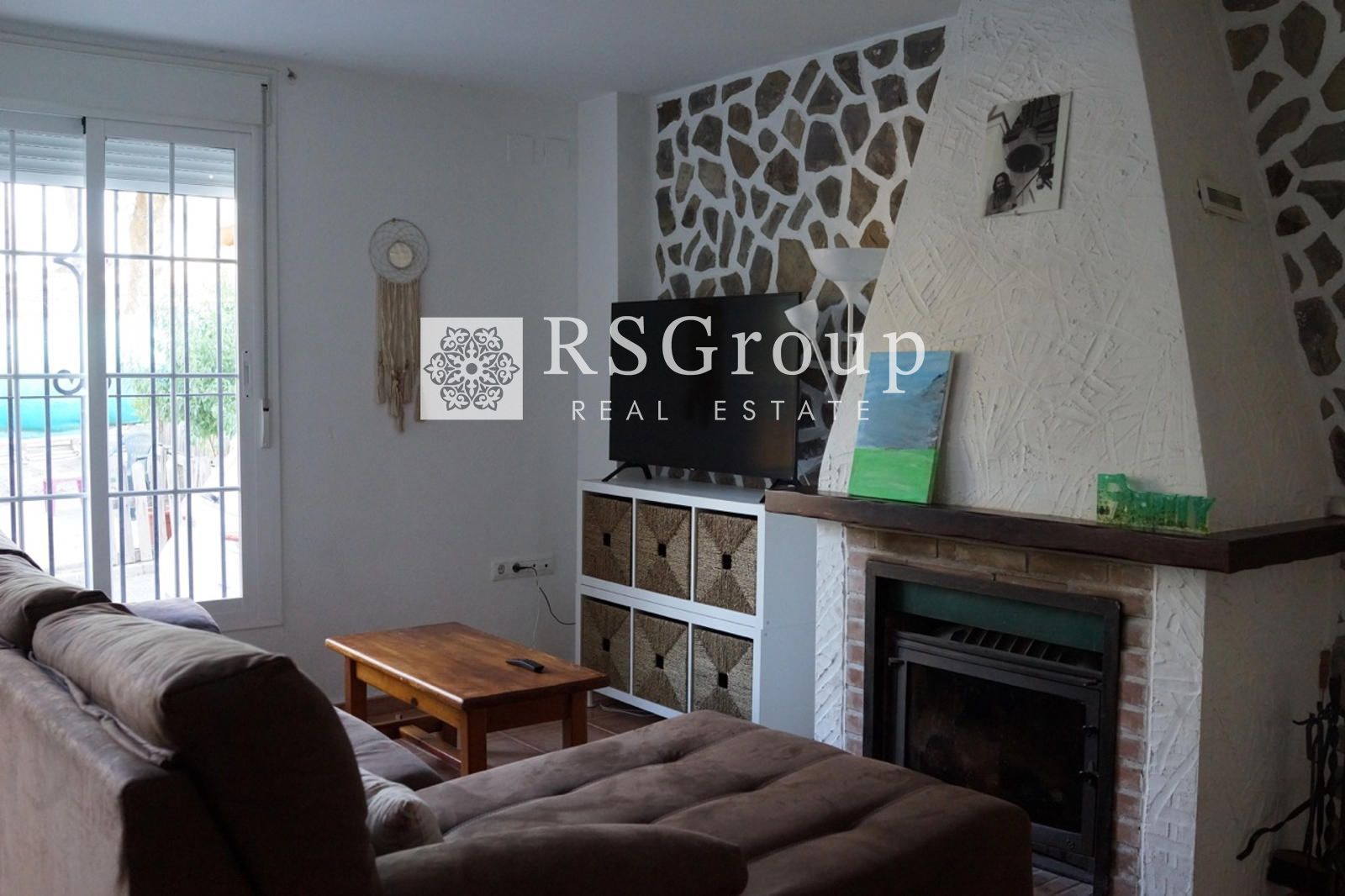 Living room of House or chalet for sale in Cala  with Air Conditioner, Terrace and Furnished
