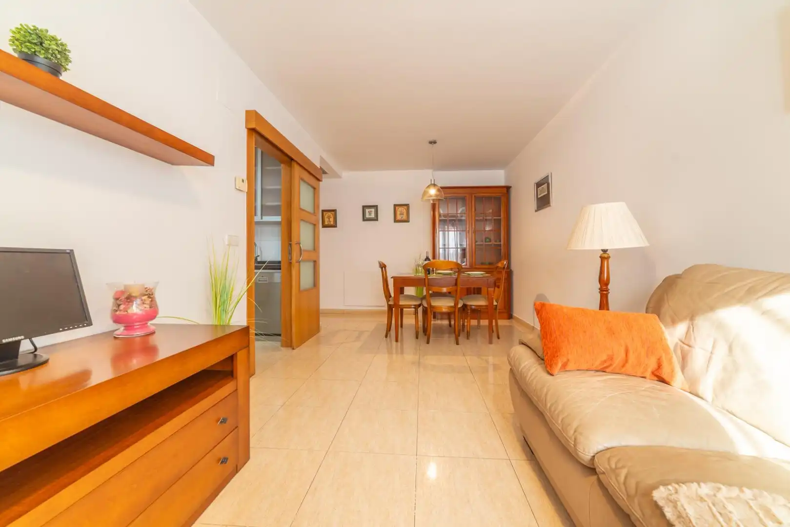 Sala d'estar de Apartament en venda en San Javier amb Aire condicionat, Moblat i Balcó