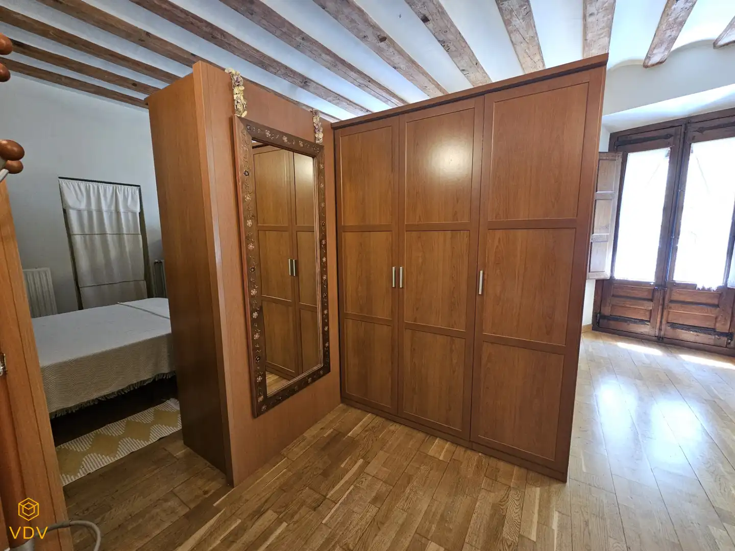 Bedroom of Apartments for sale in  Pamplona / Iruña  with Heating, Parquet flooring and Furnished