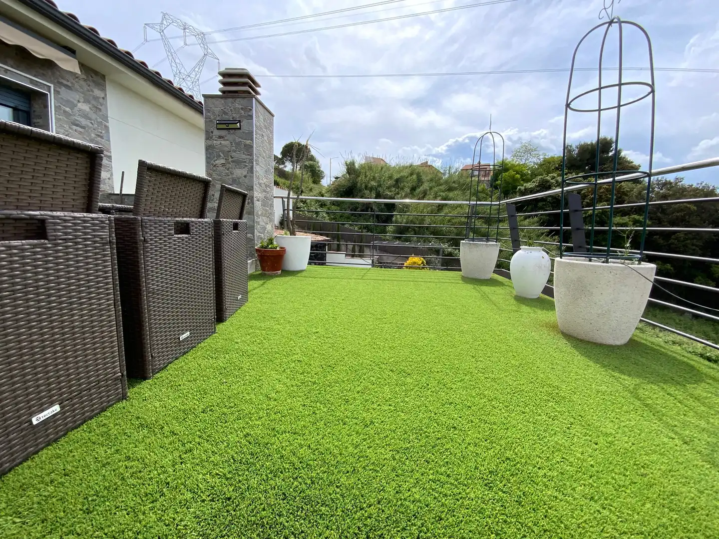Terraza de Casa adosada en venta en Terrassa con Calefacción, Jardín privado y Terraza