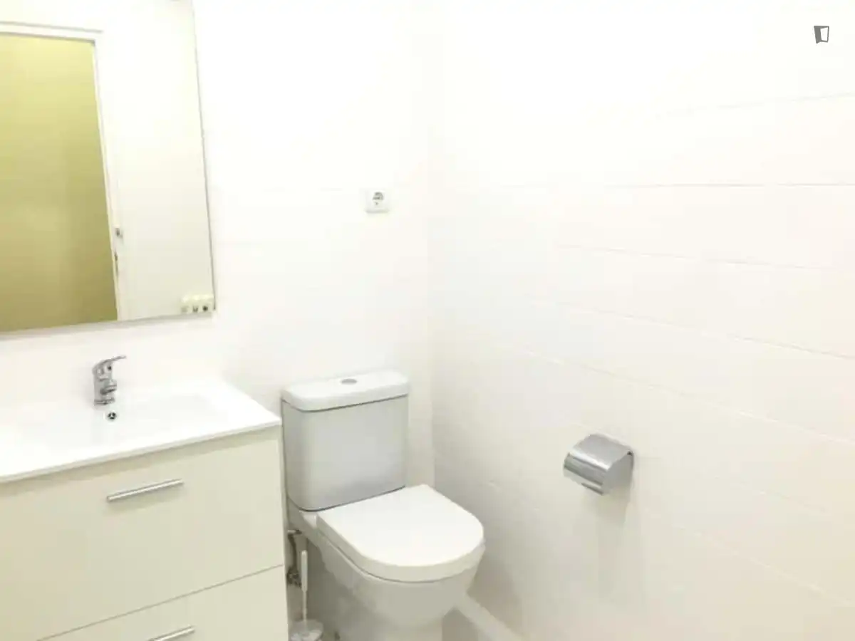 Baño de Apartamento para compartir en Madrid con Amueblado, Lavadora y Internet