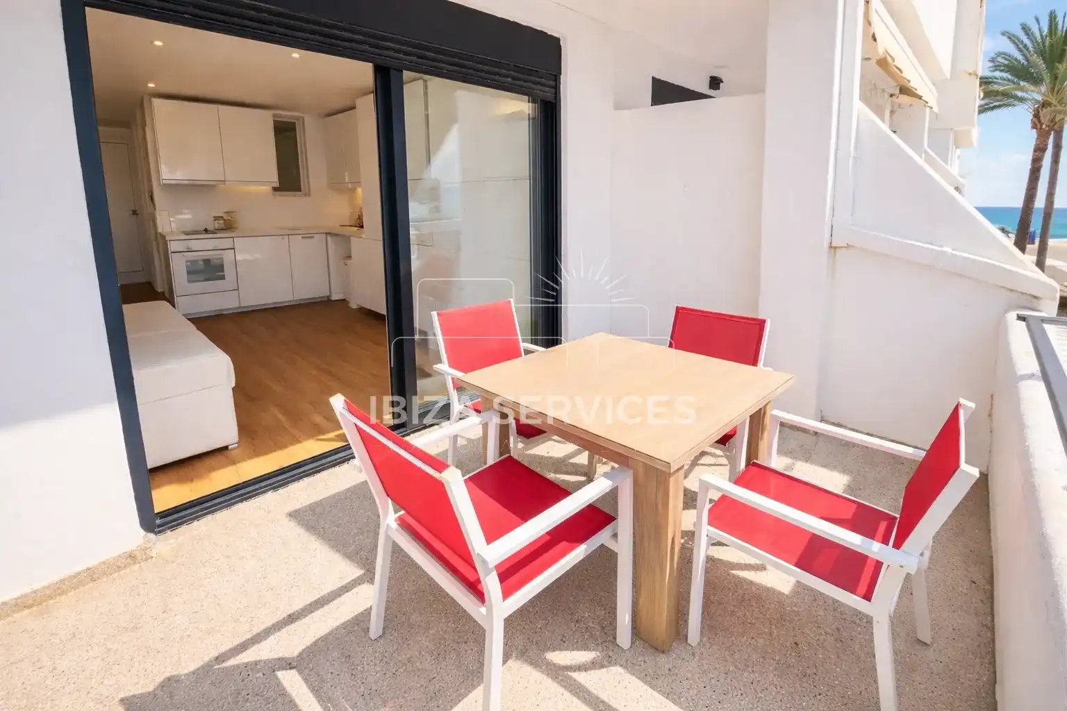 Terrace of Flat for sale in Santa Eulària des Riu  with Air Conditioner and Swimming Pool