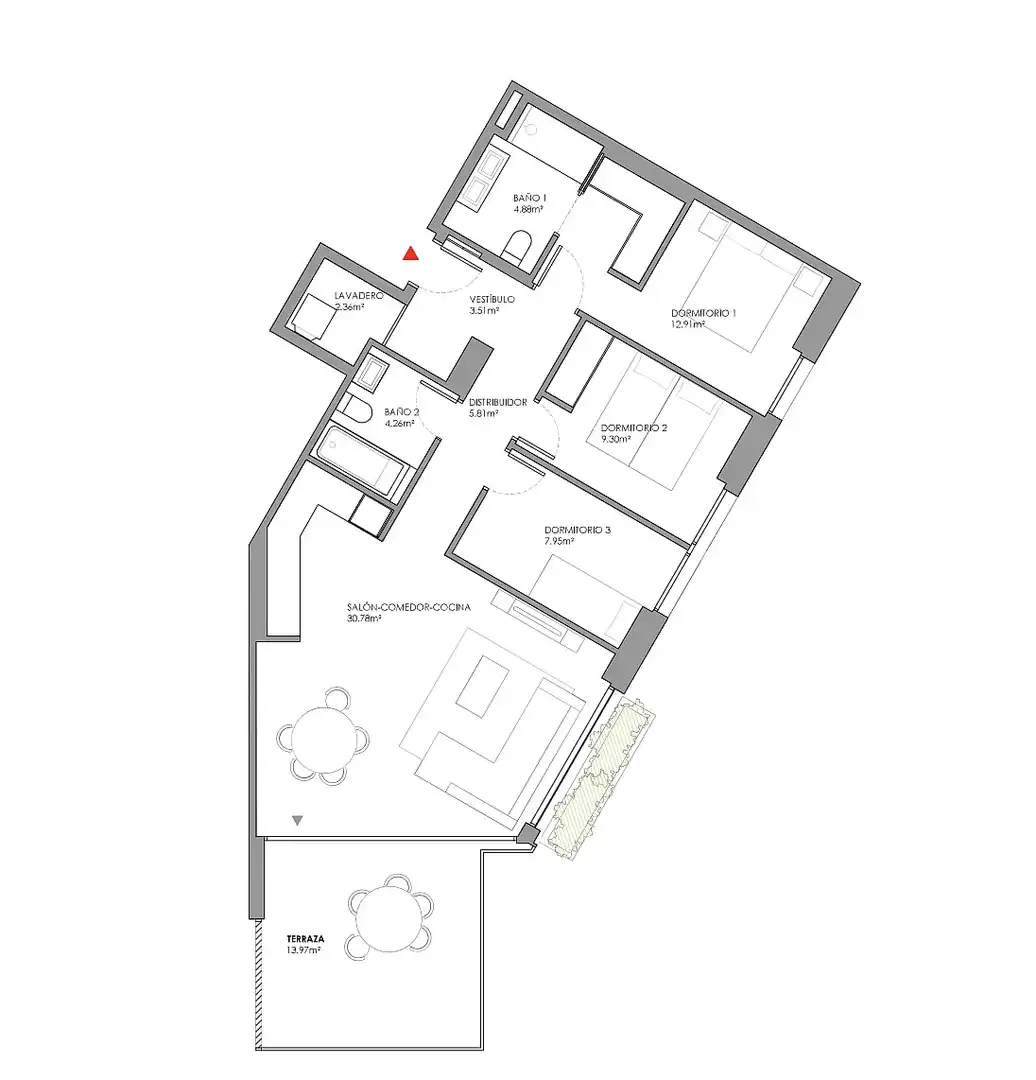 Apartament amb terrassa en venda a Les Salines - Pla de Sant Pere, imagen 14