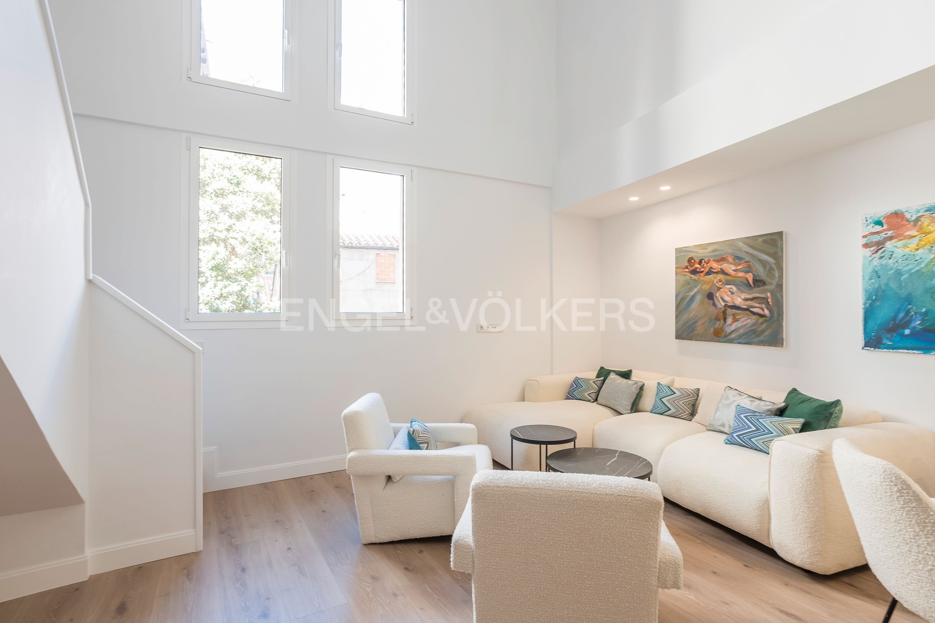 Sala de estar de Apartamento en venta en  Madrid Capital con Aire acondicionado, Calefacción y Amueblado