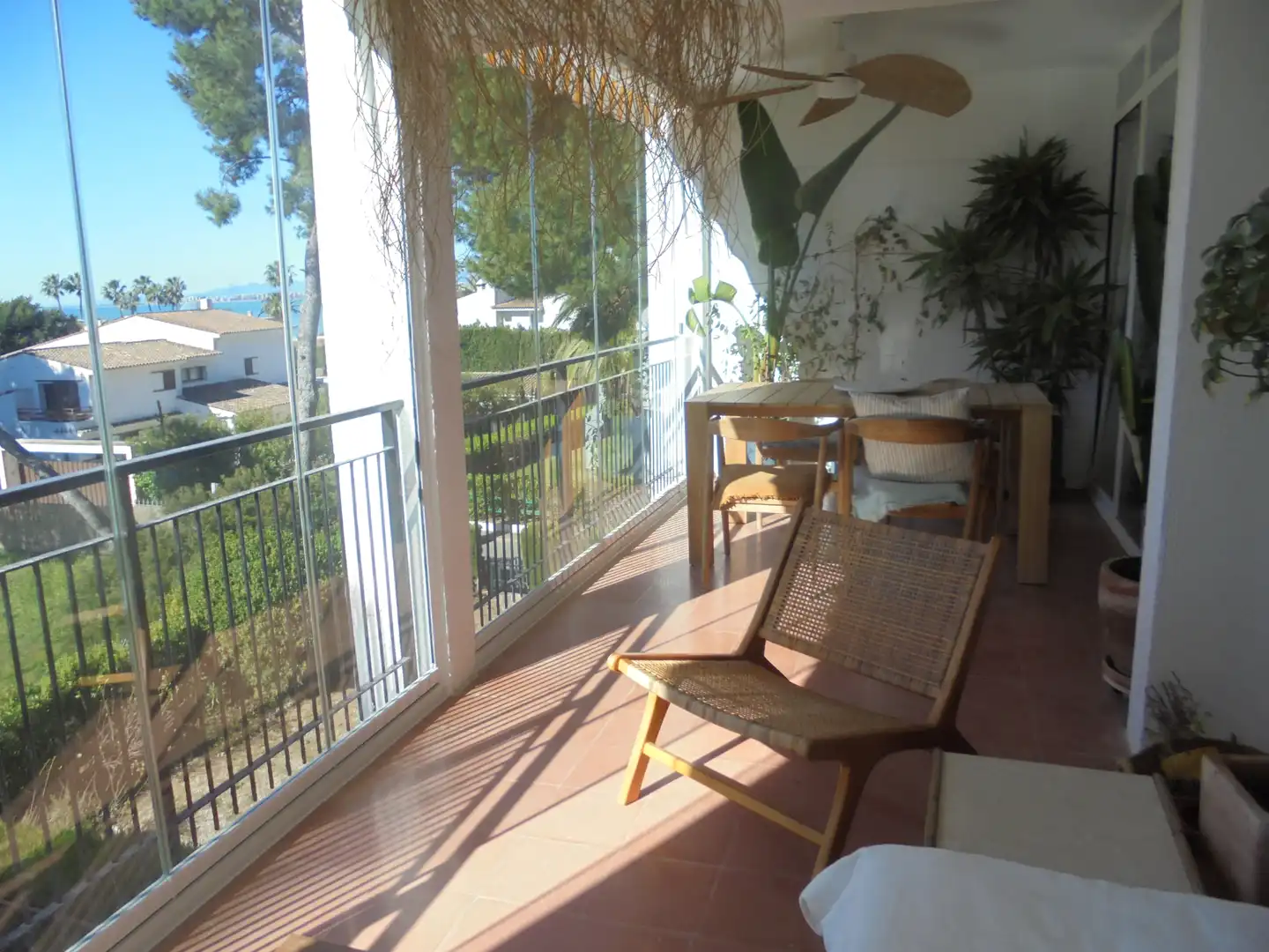 Terrasse von Wohnungen zur Miete in Oropesa del Mar / Orpesa mit Terrasse, Möbliert und Ofen