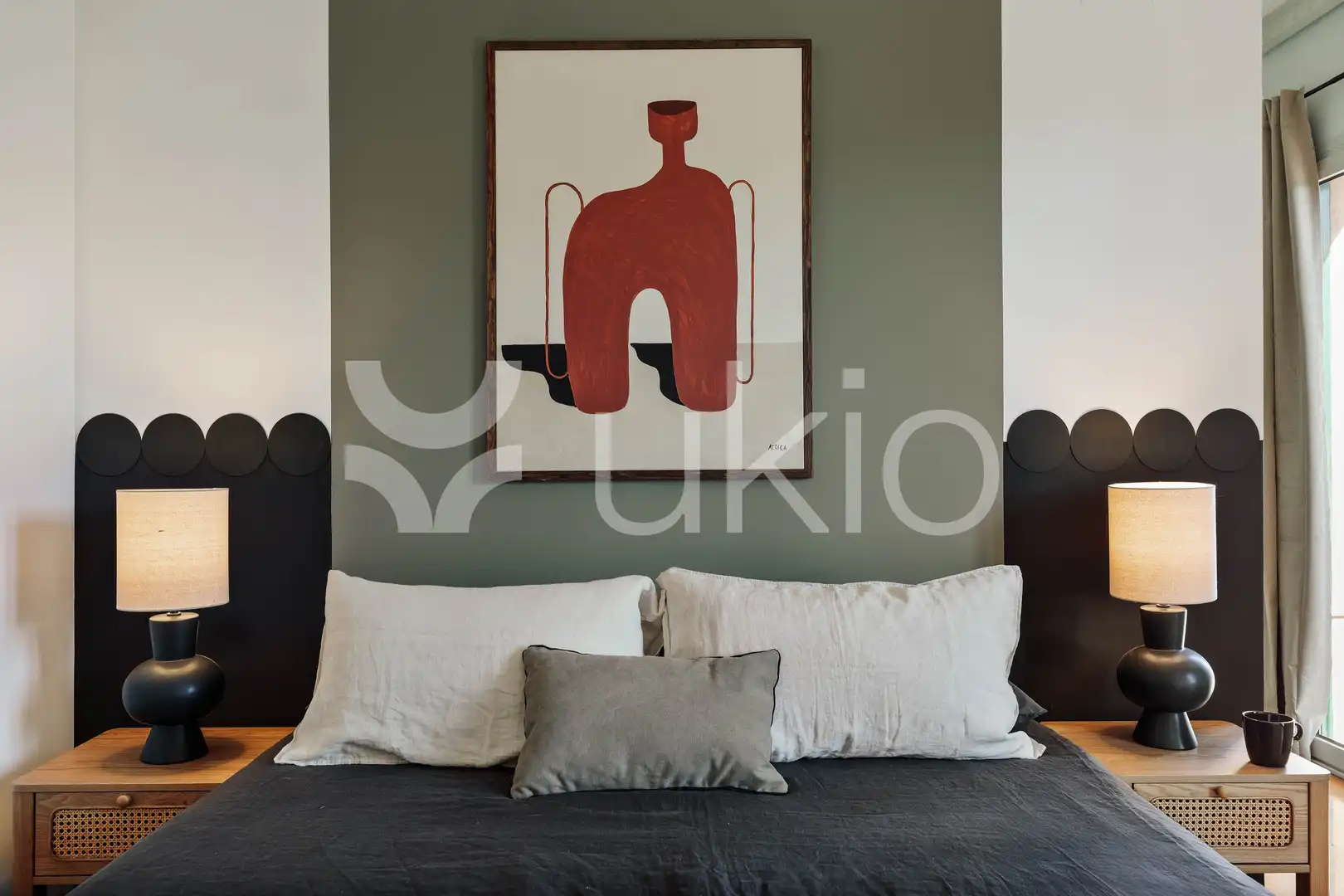Schlafzimmer von Wohnungen zur Miete in Barcelona mit Klimaanlage, Heizung und Möbliert