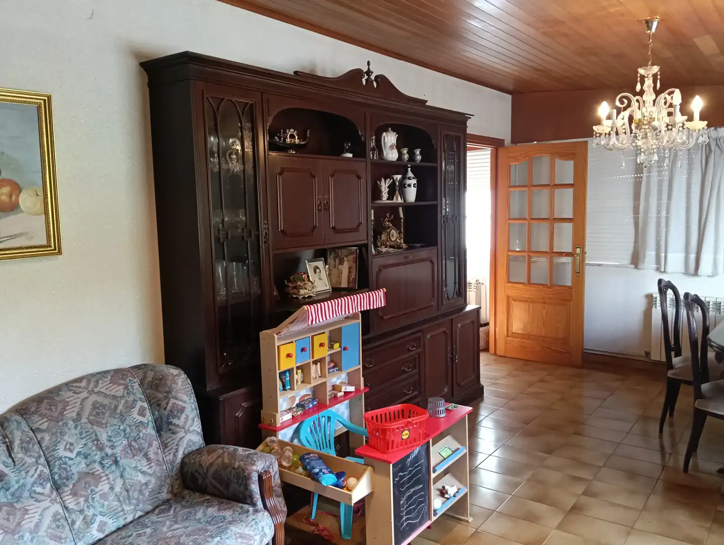 Sala d'estar de Casa adosada en venda en Oza dos Ríos amb Calefacció, Jardí privat i Traster