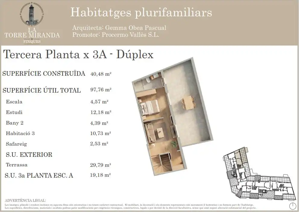 Dúplex d'obra nova amb terrassa en venda a Carrer Montseny 19, imagen 3