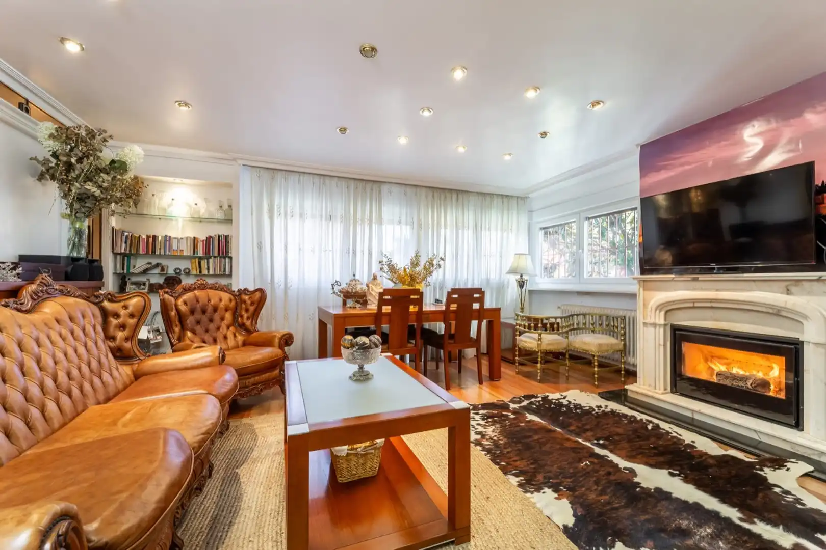 Sala de estar de Casa adosada en venta en Madrid con Aire acondicionado, Calefacción y Jardín privado