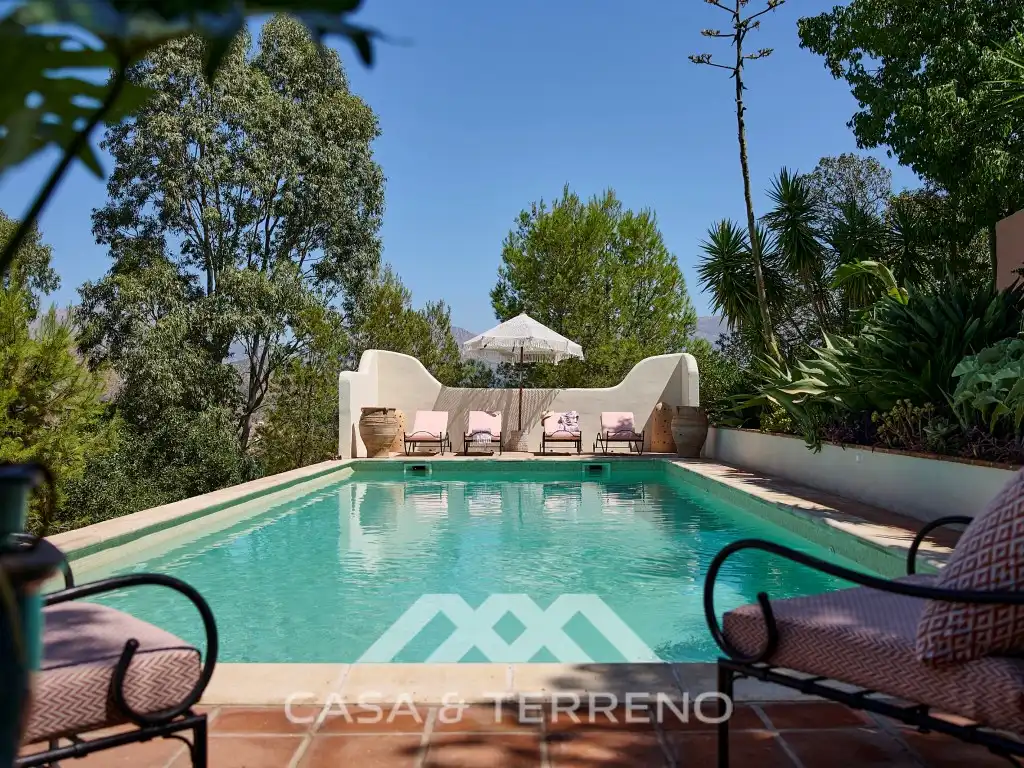 Jardín de Casa o chalet en venta en Comares con Aire acondicionado, Terraza y Piscina