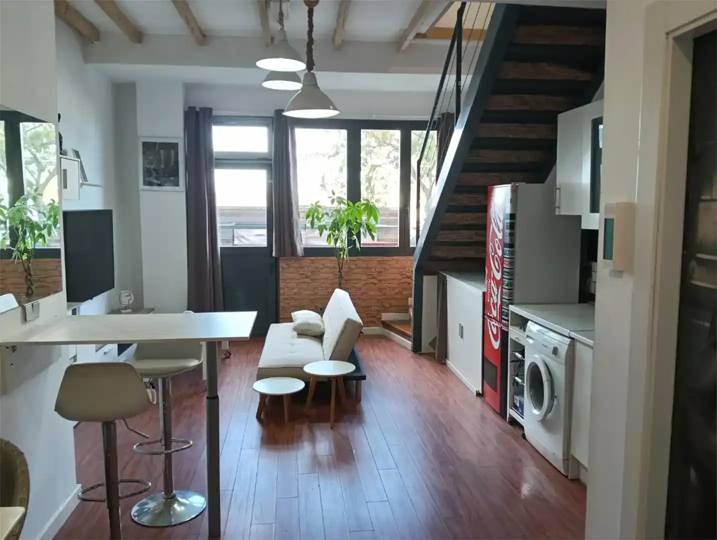 Sala d'estar de Loft per a compartir en Leganés amb Aire condicionat, Traster i Moblat
