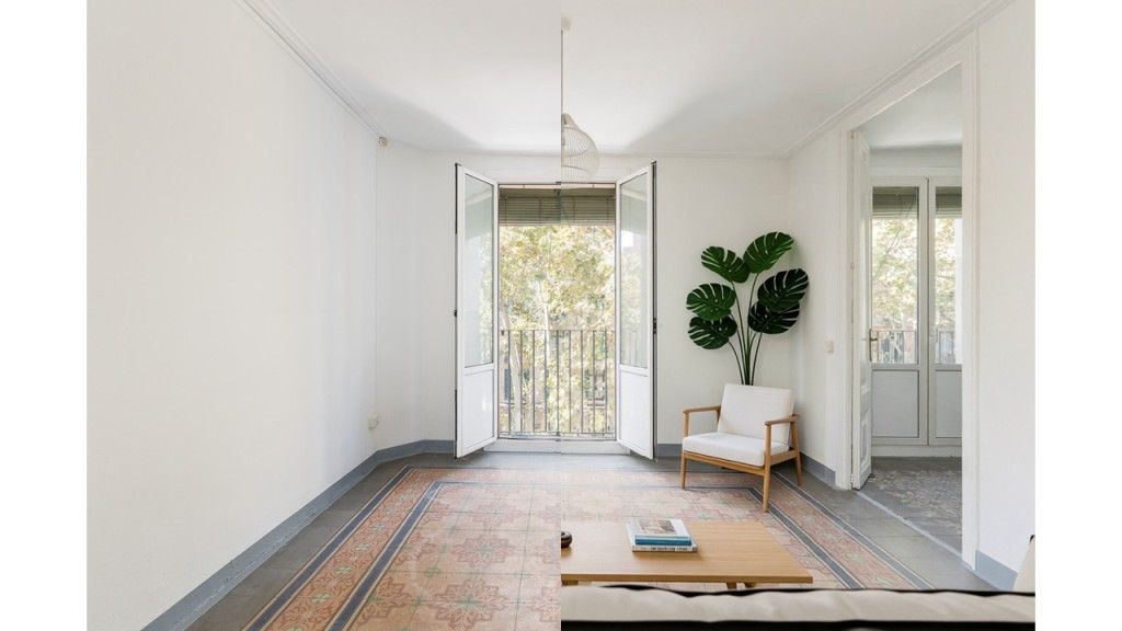 Sala de estar de Apartamento en venta en  Barcelona Capital con Aire acondicionado y Balcón