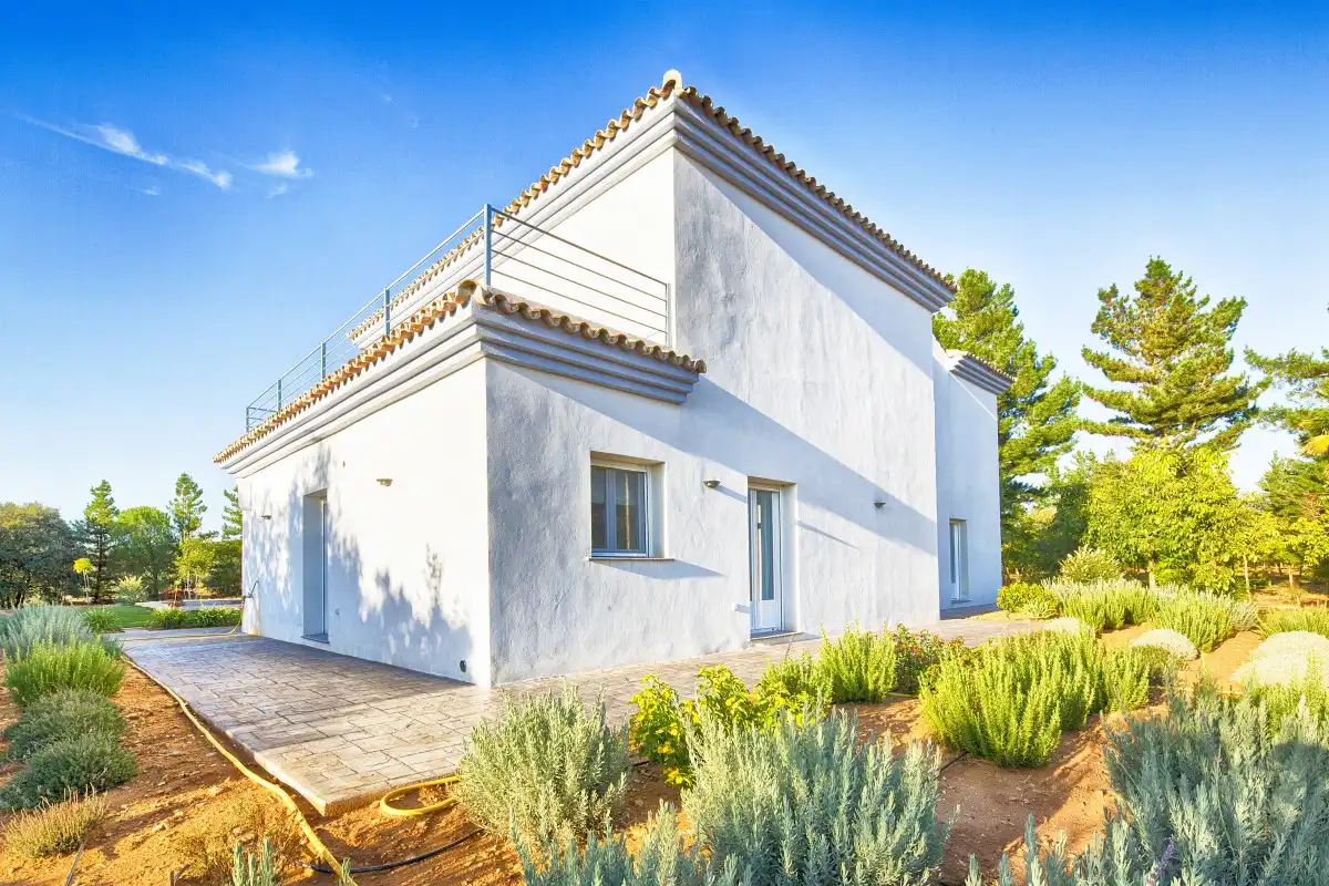 Vista exterior de Finca rústica en venta en Ronda con Jardín privado, Terraza y Piscina