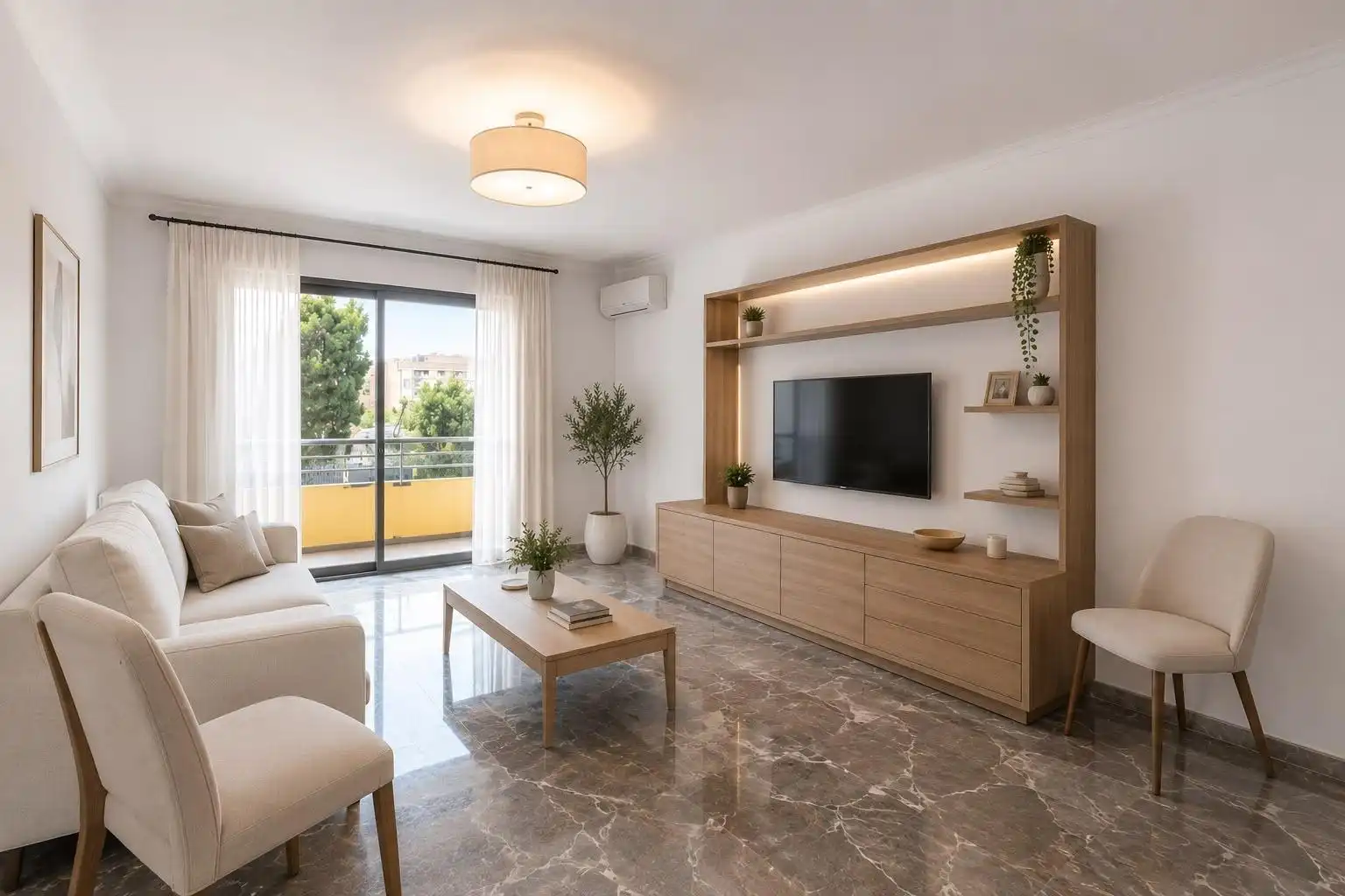 Living room of Flat for sale in Granada  with Air Conditioner, Terrace and Balcony