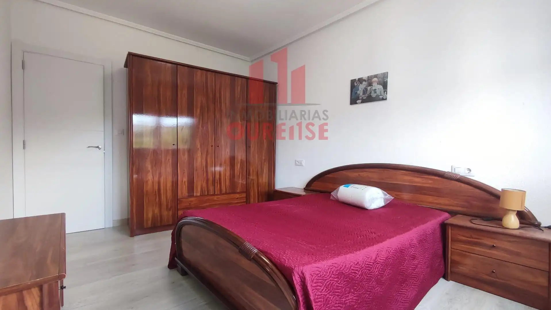 Schlafzimmer von Wohnung zur Miete in Ourense Capital  mit Heizung, Möbliert und Balkon