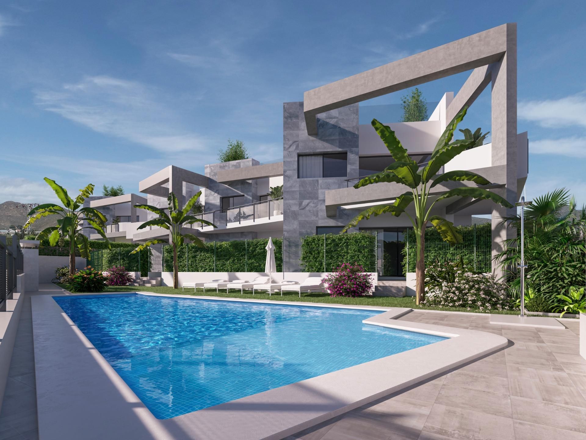 Vista exterior de Apartament en venda en Mazarrón amb Calefacció, Jardí privat i Terrassa