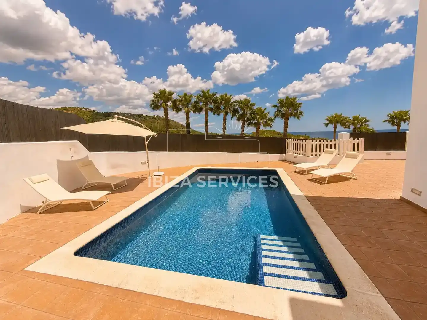 Piscina de Casa o chalet de alquiler en Santa Eulària des Riu con Aire acondicionado, Jardín privado y Piscina