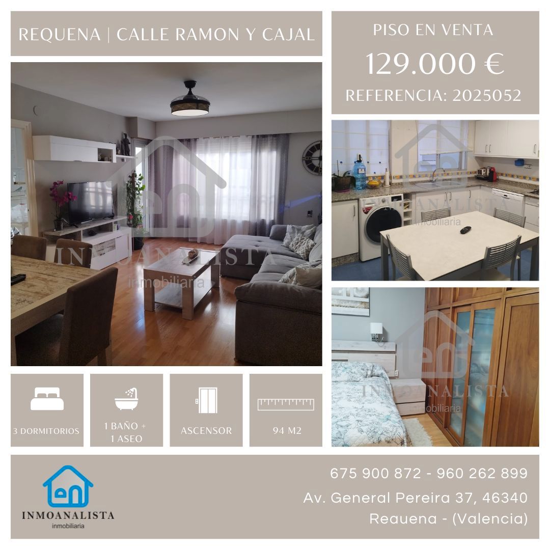 Exterior view of Flat for sale in Requena  with Heating, Parquet flooring and Oven