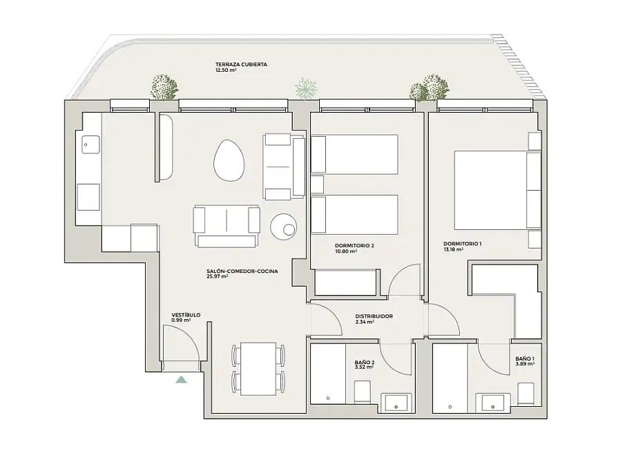 Apartamento con jardín en venta en La Carihuela - Los Nidos, imagen 11