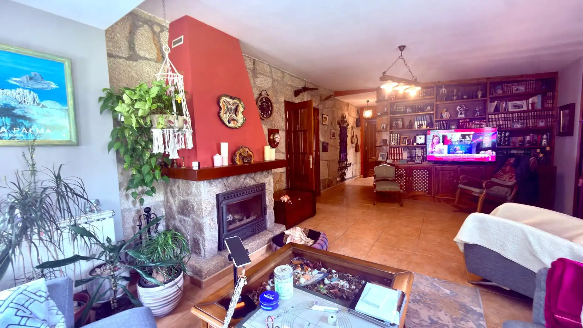 Living room of Houses for sale in Esgos  with Private garden, Parquet flooring and Furnished
