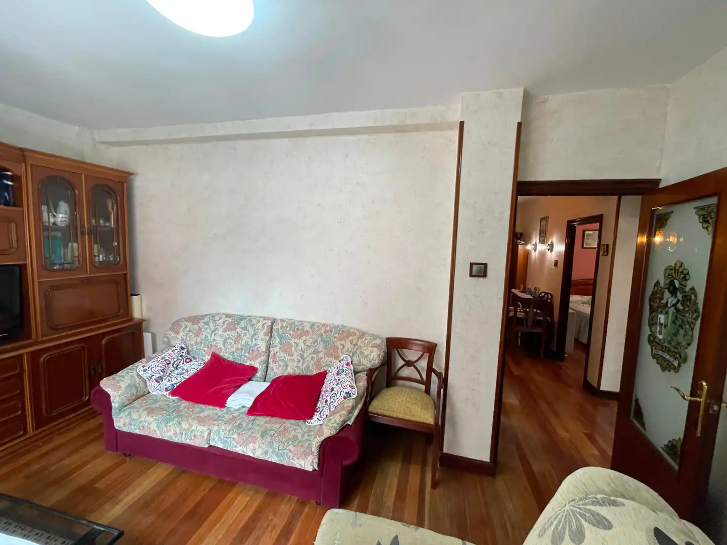 Sala de estar de Piso en venta en Barakaldo  con Calefacción, Parquet y Amueblado