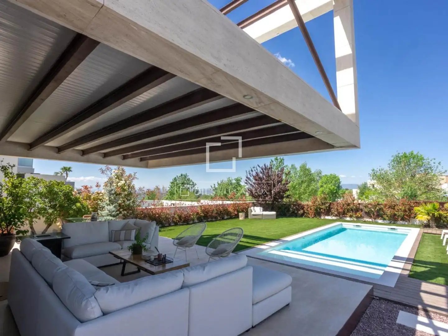 Terrasse von Country house zur Miete in Majadahonda mit Klimaanlage, Heizung und Privatgarten