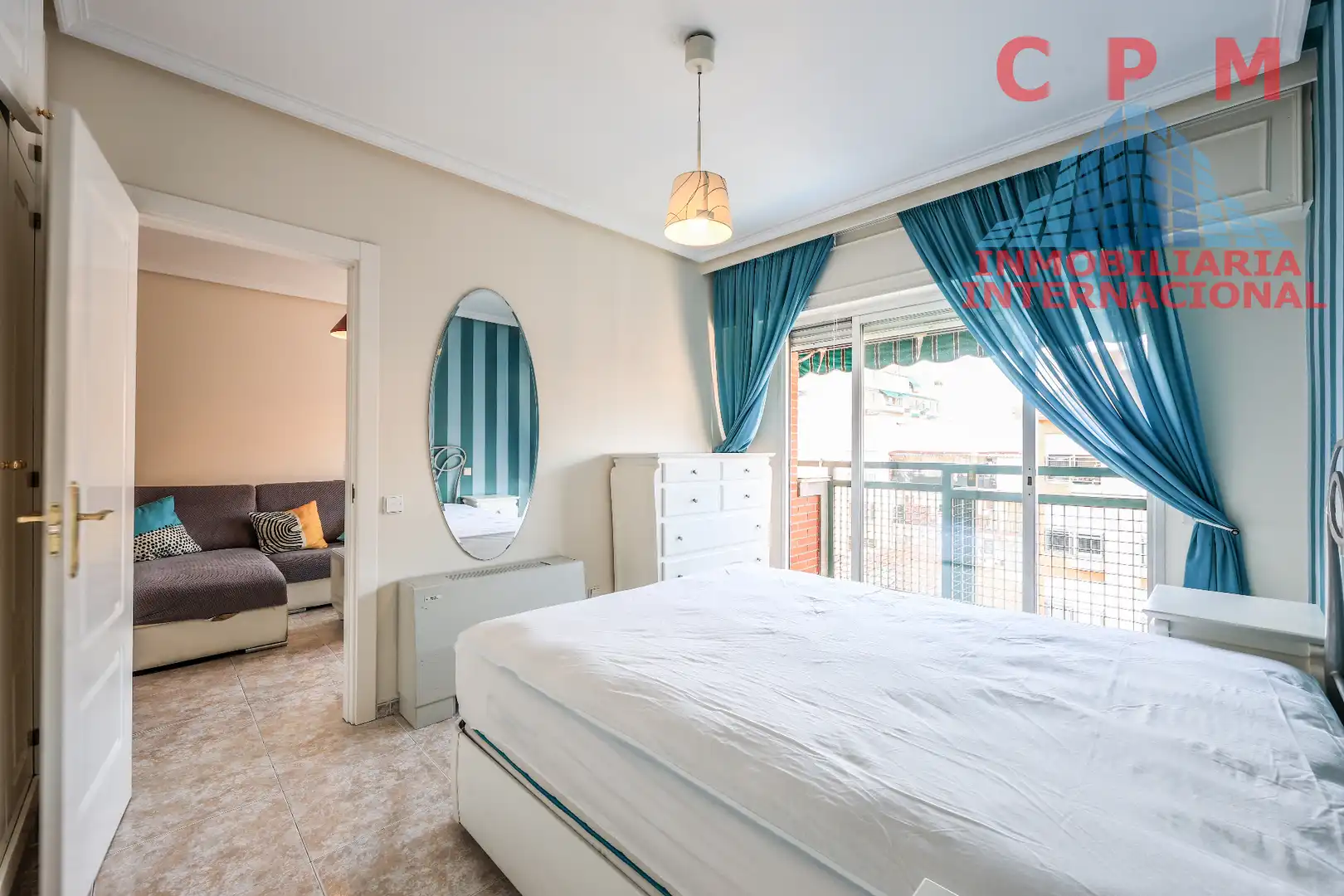 Schlafzimmer von Wohnung zur Miete in Madrid mit Klimaanlage, Heizung und Parkett