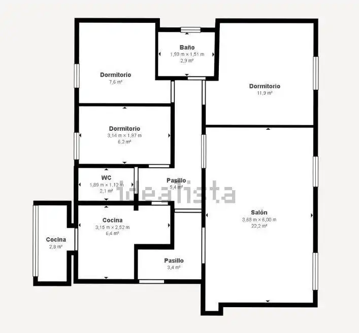 Piso en venta en Madrid con Calefacción y Terraza