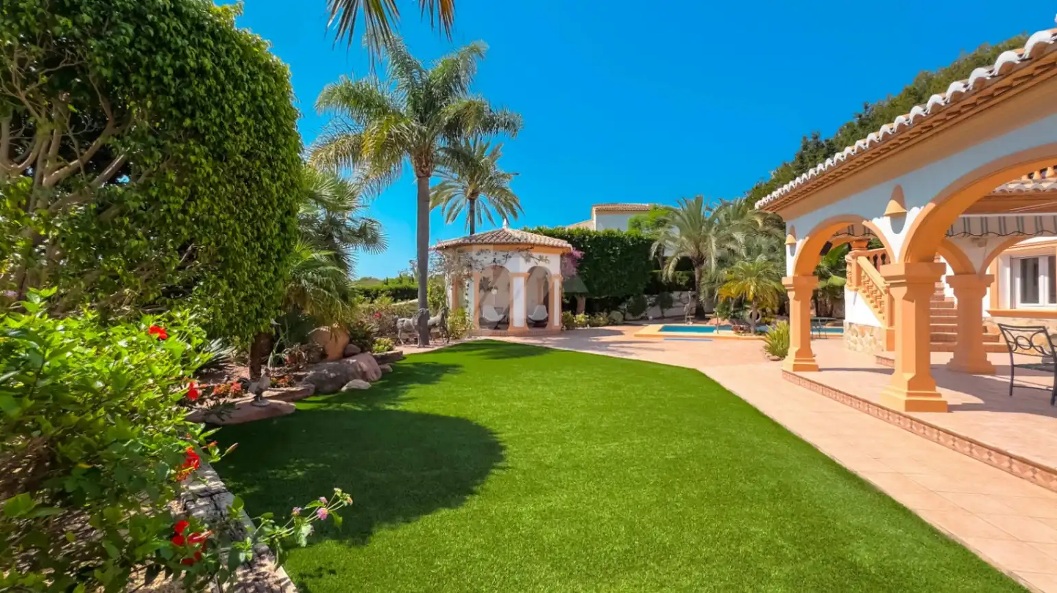 Jardín de Casa o chalet en venta en Moraira con Aire acondicionado, Calefacción y Jardín privado