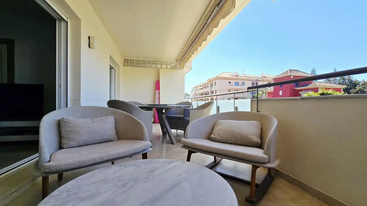 Terrace of Apartments for rent in Marbella  with Air Conditioner, Terrace and Community pool