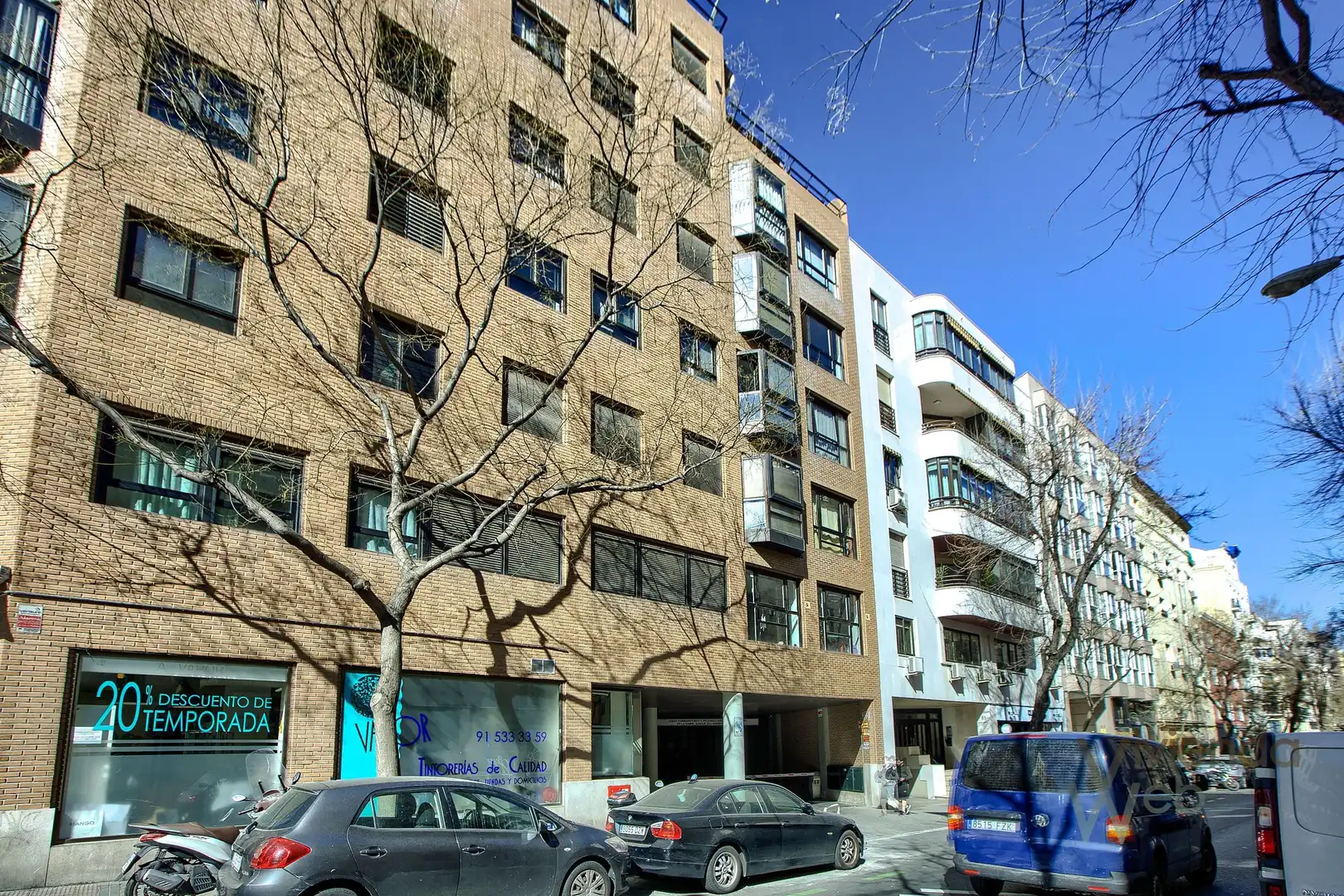 Außenansicht von Wohnungen zur Miete in Madrid mit Klimaanlage, Heizung und Privatgarten