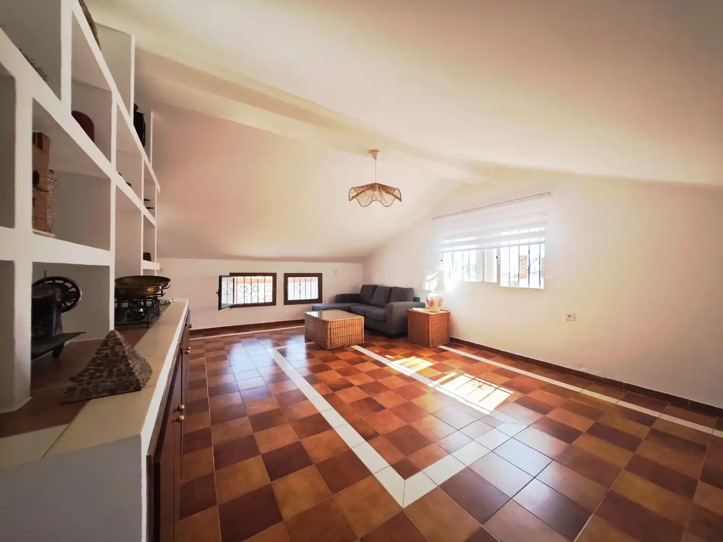 Wohnzimmer von Haus oder Chalet zur Miete in Alhaurín de la Torre mit Klimaanlage, Heizung und Privatgarten