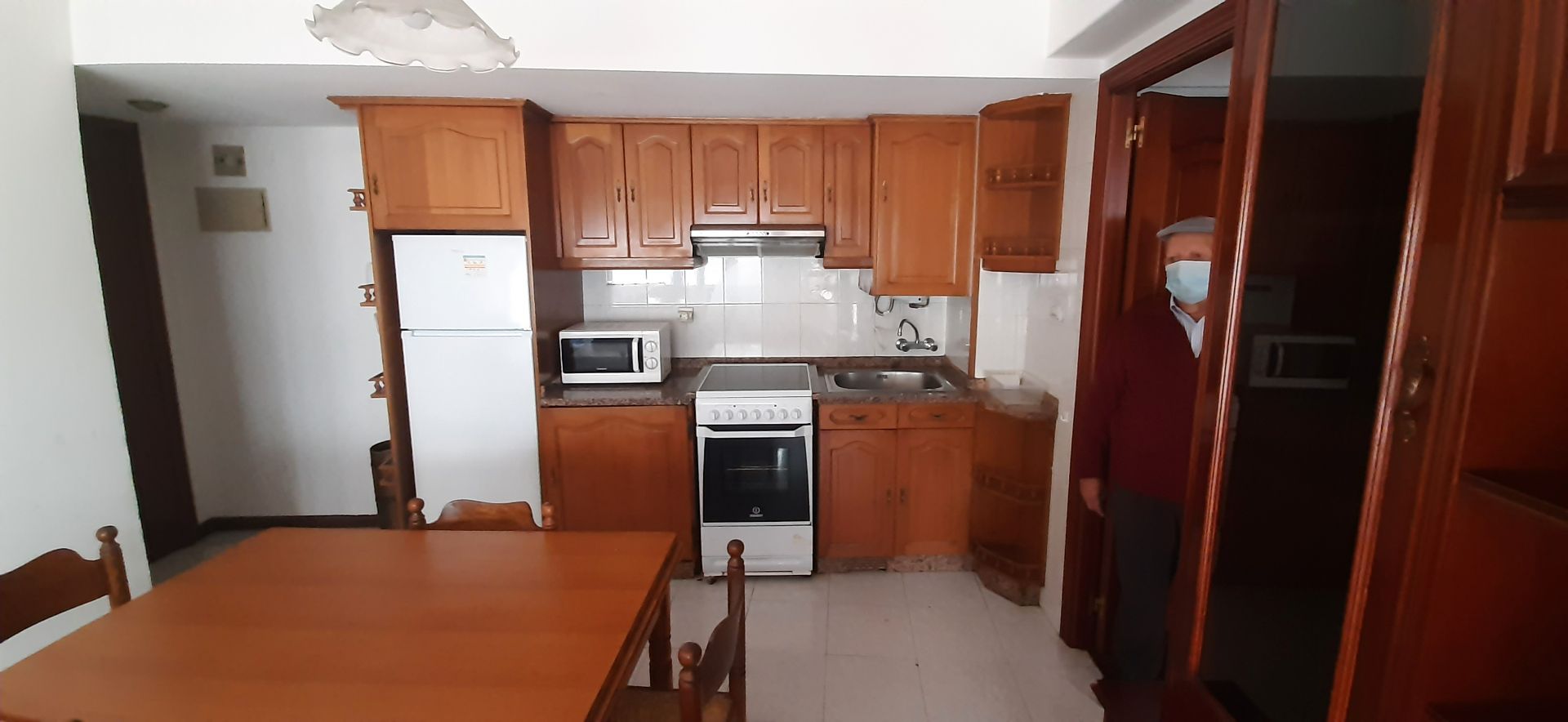 Kitchen of Apartment to rent in Santiago de Compostela   with Heating, Parquet flooring and Furnished