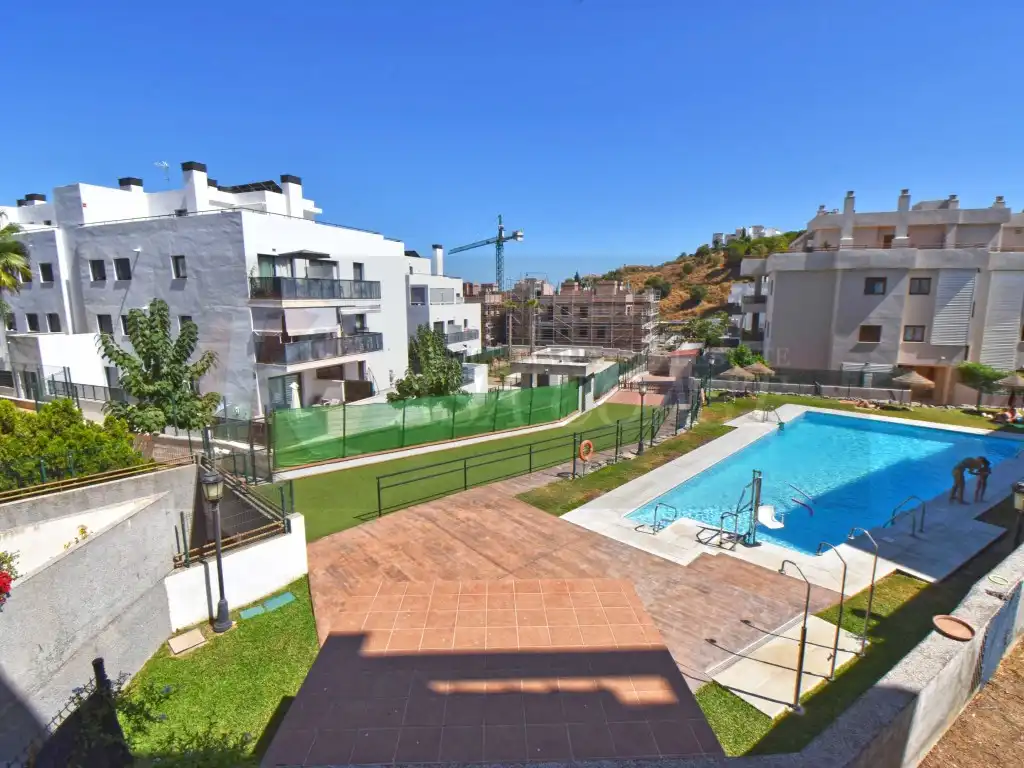 Swimming pool of Flat for sale in Mijas  with Air Conditioner, Private garden and Terrace