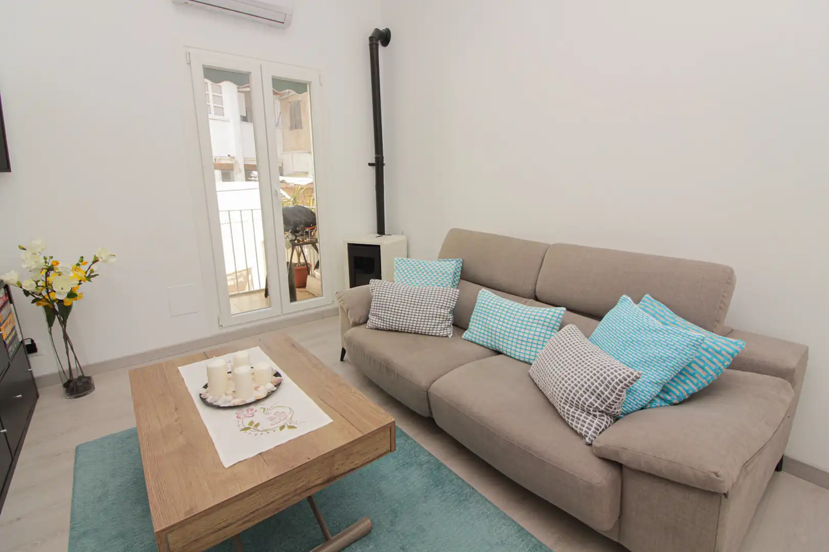 Sala d'estar de Apartament de lloguer en  Palma de Mallorca amb Moblat