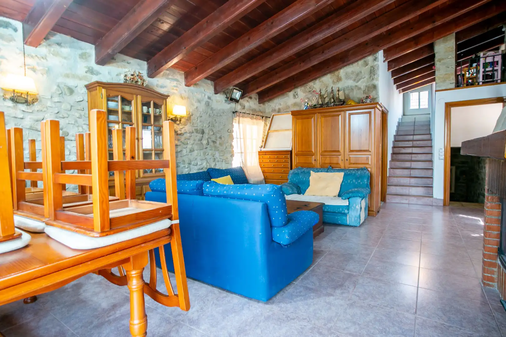 Living room of Houses for sale in Mendigorria  with Terrace, Furnished and Balcony