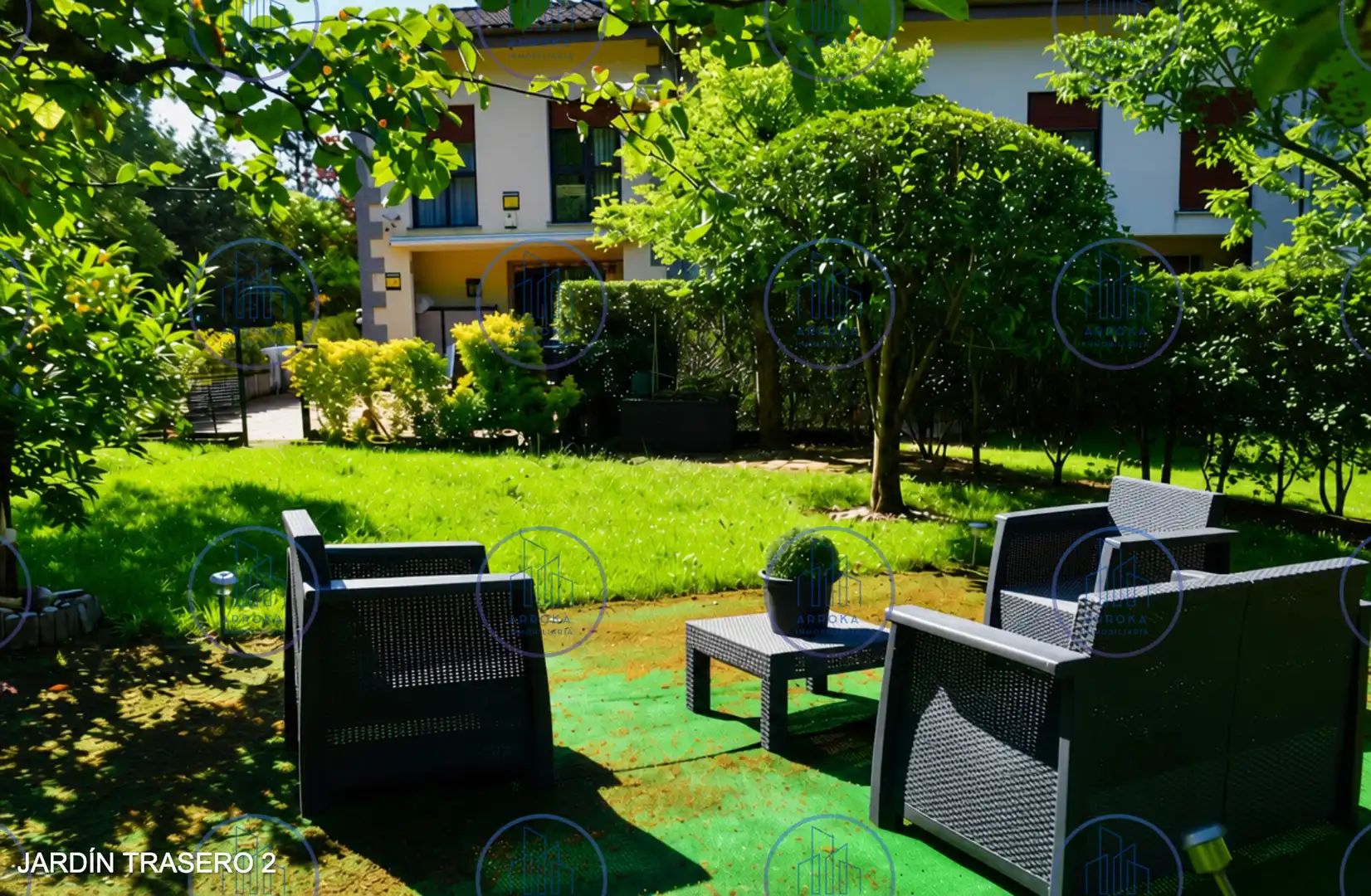 Garten von Einfamilien-Reihenhaus zum Verkauf in Andoain mit Heizung, Privatgarten und Parkett