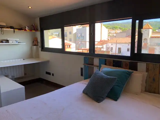 Schlafzimmer von Country house zur Miete in Sant Andreu de Llavaneres mit Heizung, Parkett und Terrasse