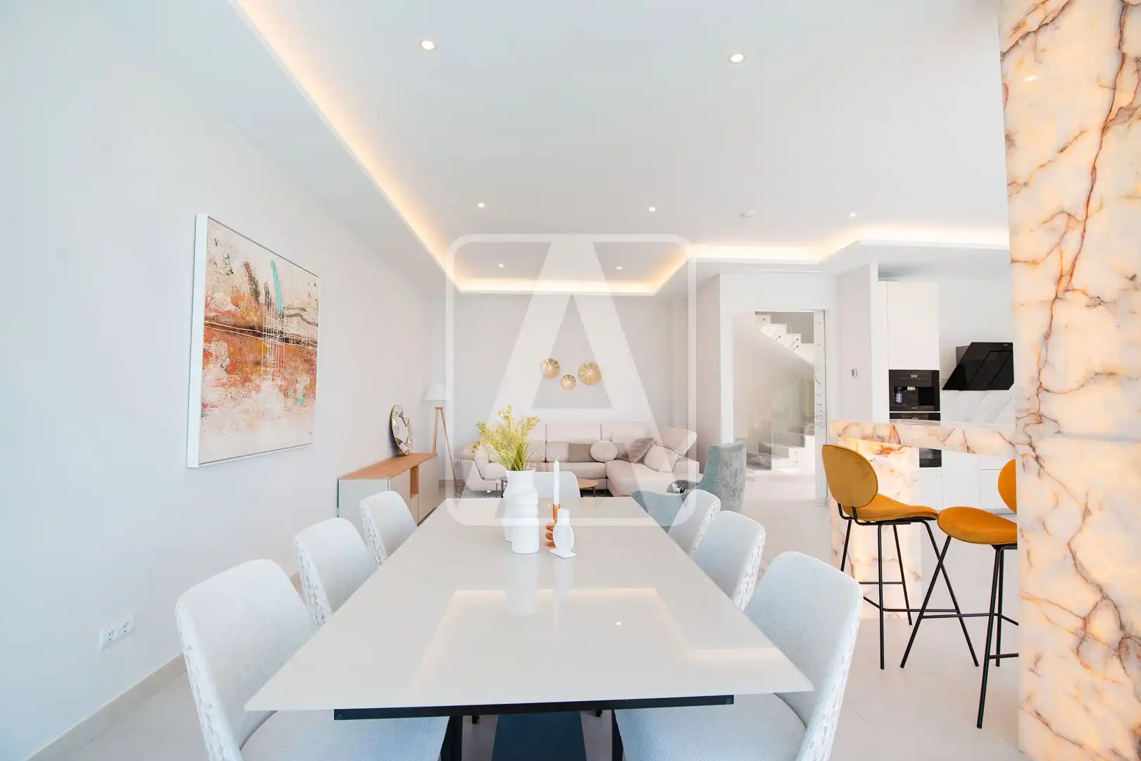 Menjador de Casa o xalet en venda en Calpe / Calp amb Aire condicionat, Jardí privat i Terrassa