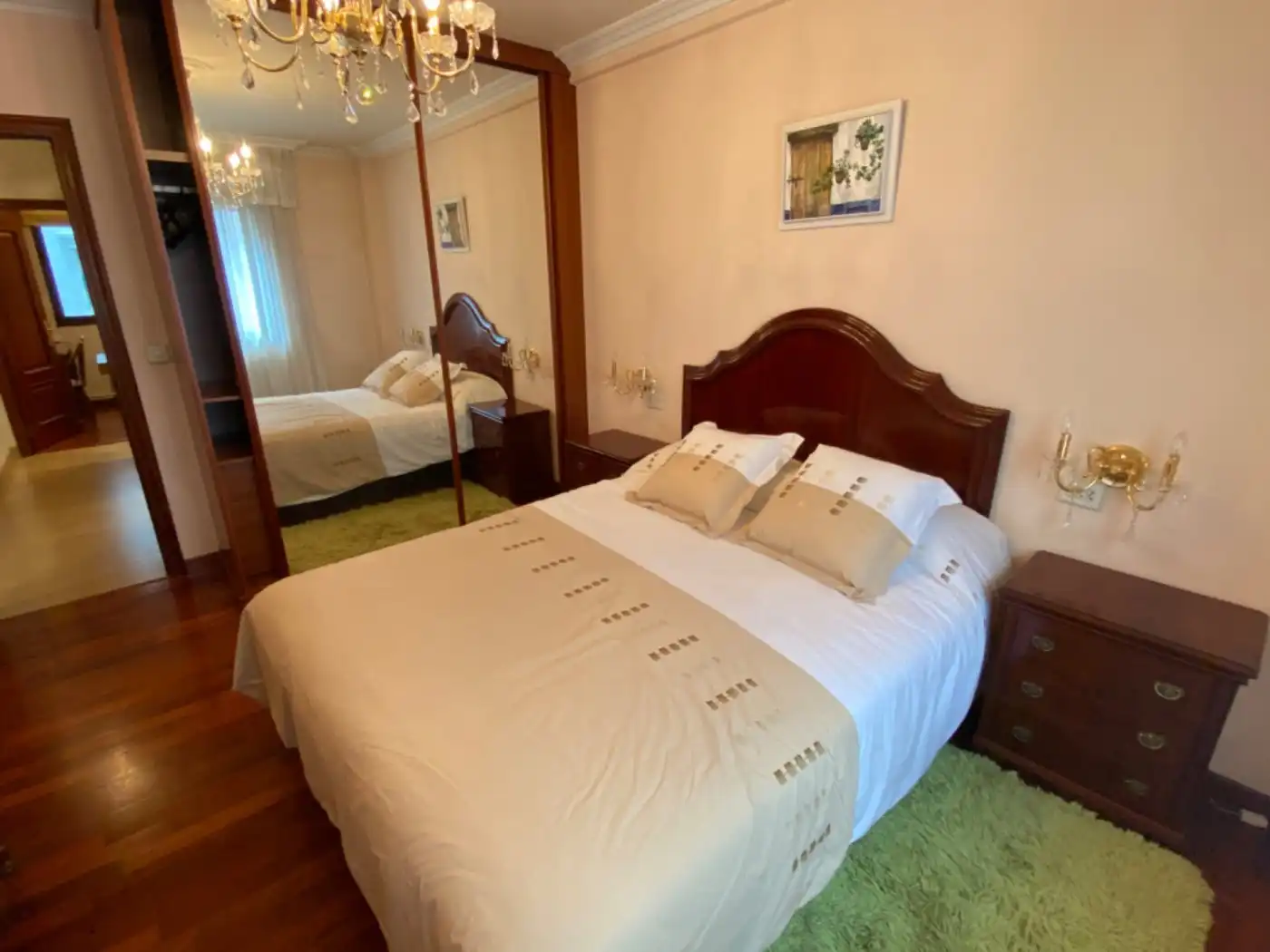 Bedroom of Flat for rent in Santiago de Compostela   with Heating and Furnished