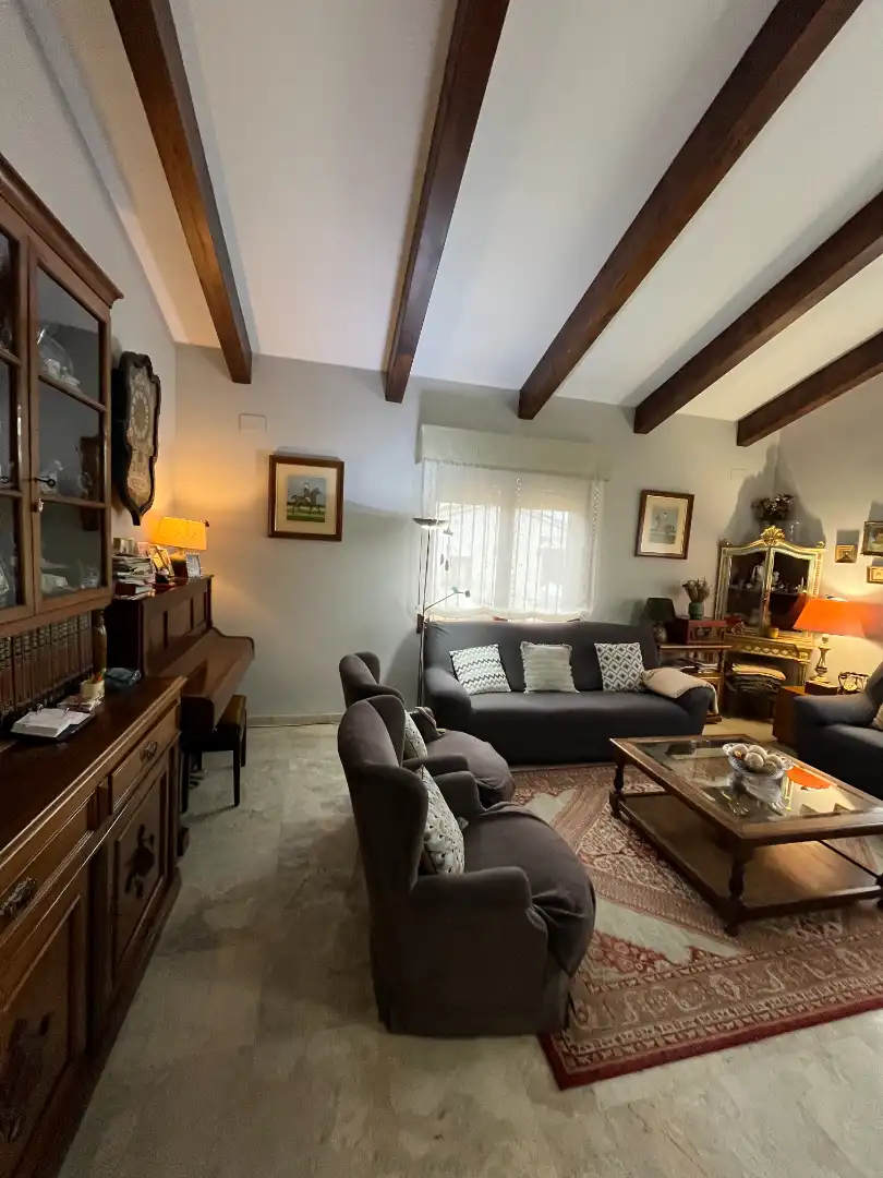 Sala d'estar de Casa o xalet en venda en Zaragoza amb Aire condicionat, Calefacció i Jardí privat