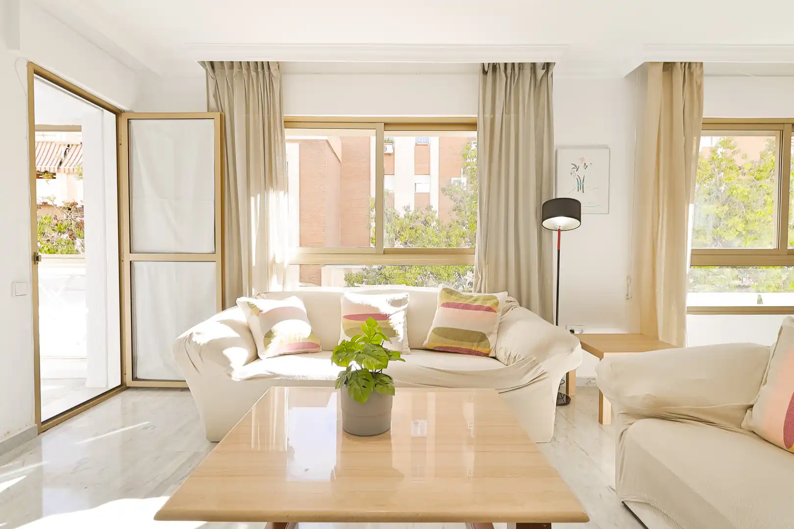 Sala de estar de Piso de alquiler en Málaga con Aire acondicionado, Amueblado y Internet