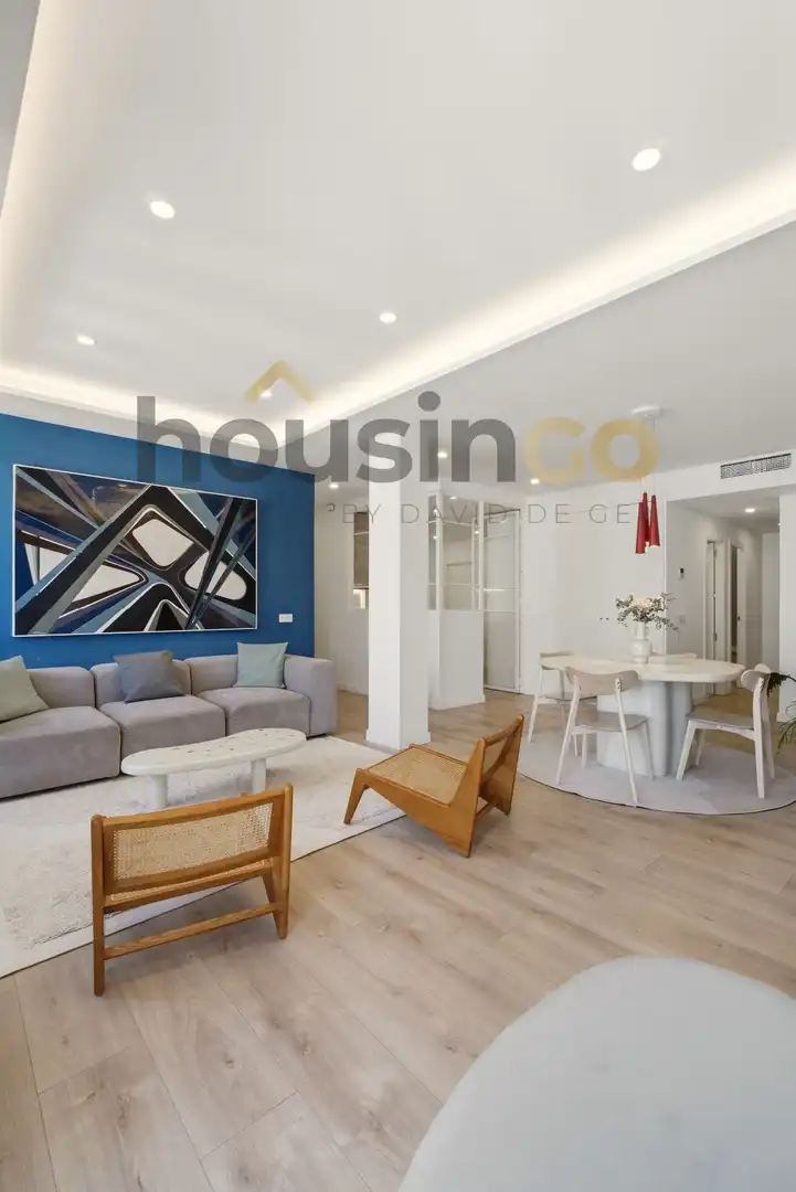 Sala de estar de Piso de alquiler en Madrid con Aire acondicionado, Calefacción y Parquet