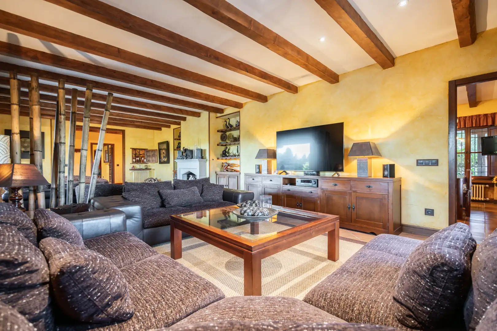 Living room of Houses for sale in Manzanares El Real  with Air Conditioner, Heating and Private garden