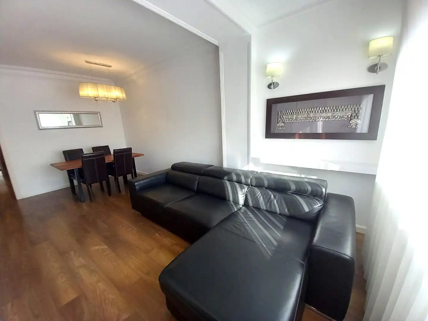 Wohnzimmer von Wohnung zur Miete in Barcelona mit Klimaanlage, Heizung und Parkett