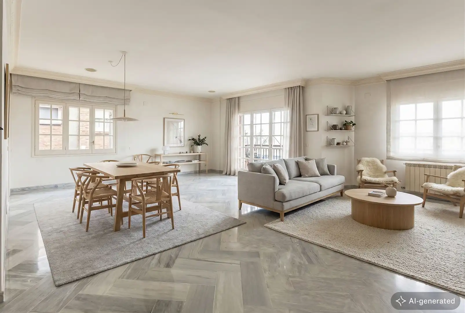 Sala de estar de Piso en venta en Barcelona con Calefacción, Jardín privado y Terraza