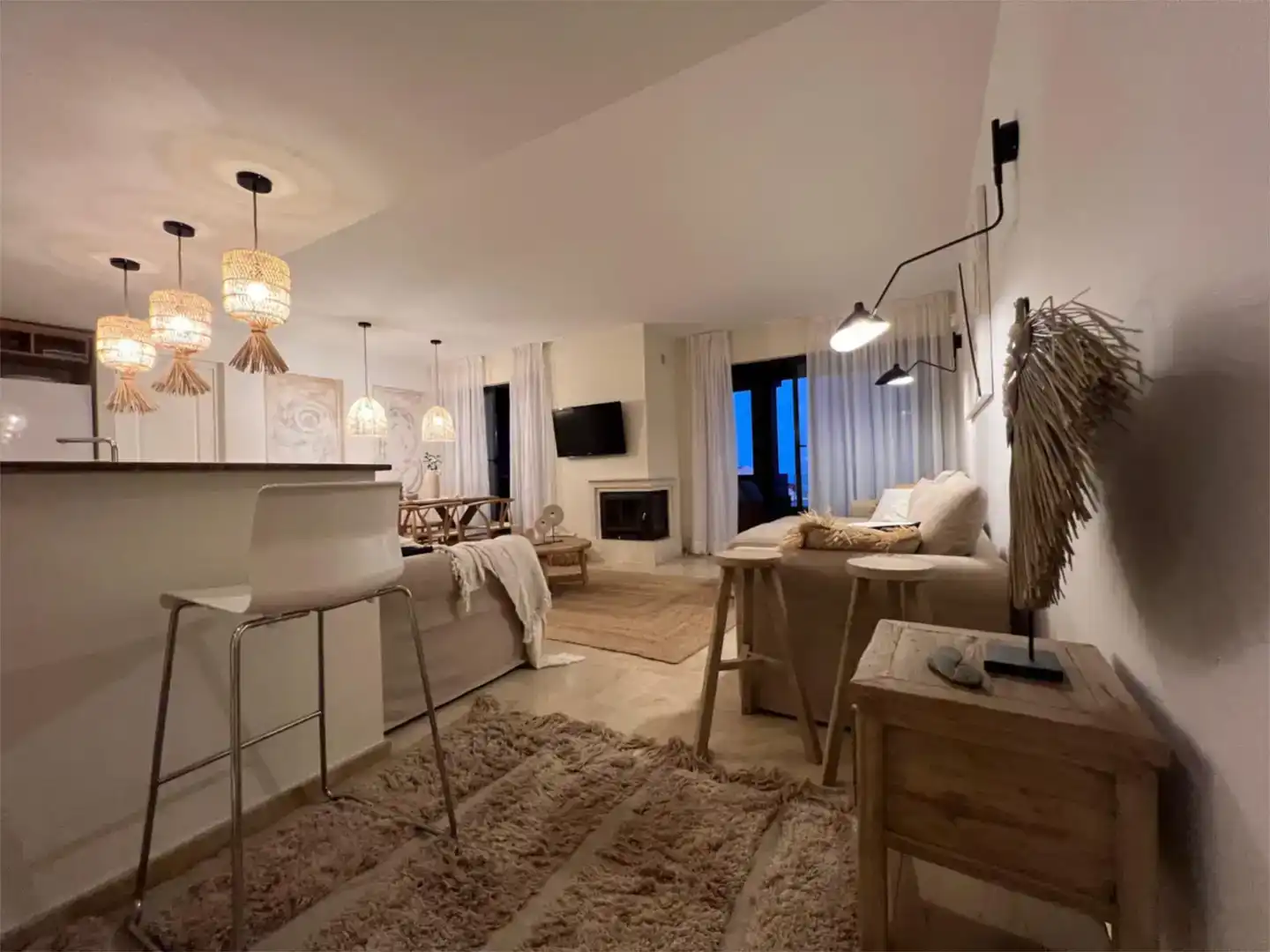 Sala d'estar de Apartament en venda en Mijas amb Aire condicionat i Piscina