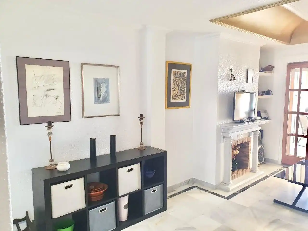 Sala de estar de Apartamento de alquiler en Cartagena con Aire acondicionado, Piscina y Amueblado